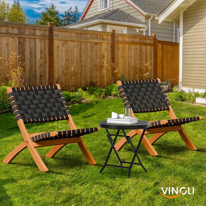 VINGLI Patio Folding Side Table, Small Outdoor Table - Image 7