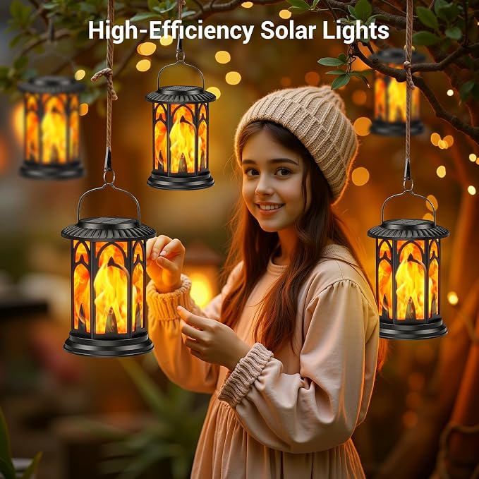 KOOPER Taller Solar Lanterns Outdoor Waterproof Hanging Solar Lantern Lights - Image 6