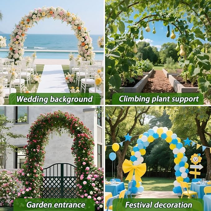 100% Metal Garden Arch Trellis for Climbing Plants Outdoor, Assemble Freely 2 - Image 7