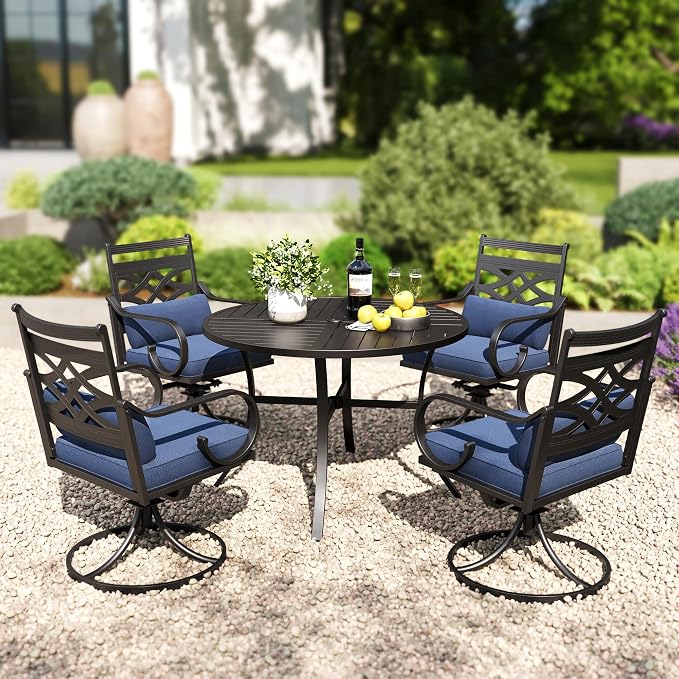 PHI VILLA 5 Pieces Outdoor Dining Set by PHIVILLAThepioneerofcomfortablehouseholdsupplies