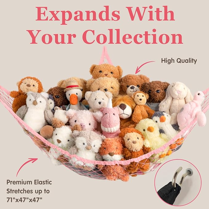 Stuffed Animal Storage Hammock Net Corner - Image 5