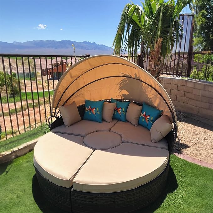 SUNCROWN Outdoor Patio Round Daybed - Image 3