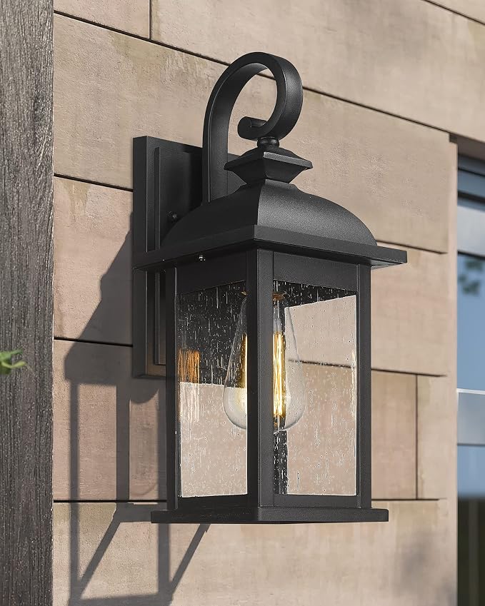 FEMILA Outdoor Wall Sconce, Anti-Rust Waterproof, Matte Black, 4FD54B2 BK - Image 3