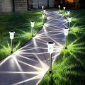 Solar Pathway Lights 10 Pack Christmas Solar Lights Outdoor Waterproof 6000K by Gorrzai