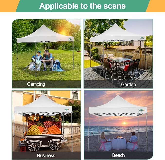 COBIZI 10x10 Pop Up Canopy Tent 10x10 Easy up Canopy, Heavy Duty Outdoor Canopy - Image 5