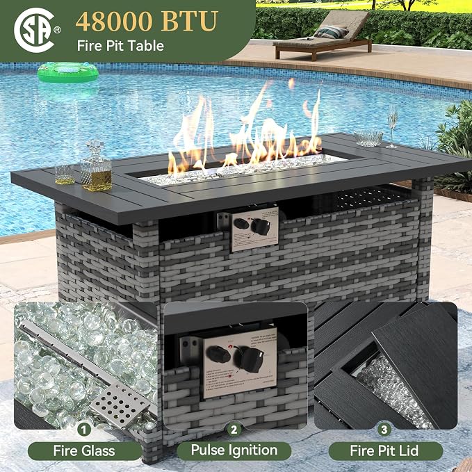 Aoxun 8 Piece Patio Furniture Set - Image 5