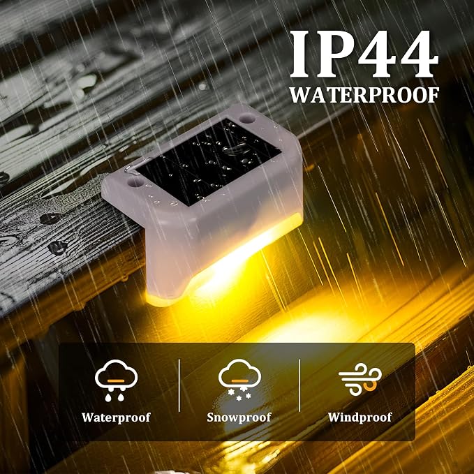 Solar Deck Lights Outdoor Waterproof, Solar Powered Fence Lights - Image 5