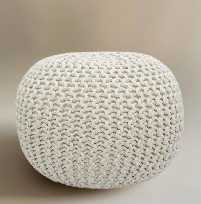 COTTON CRAFT Round Dori Pouf by COTTONCRAFT