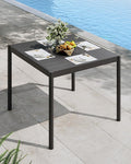 Aluminum Patio Dining Table for 2-4 Person, 34 in x 36 in Rectangle Outdoor by GarveeLife