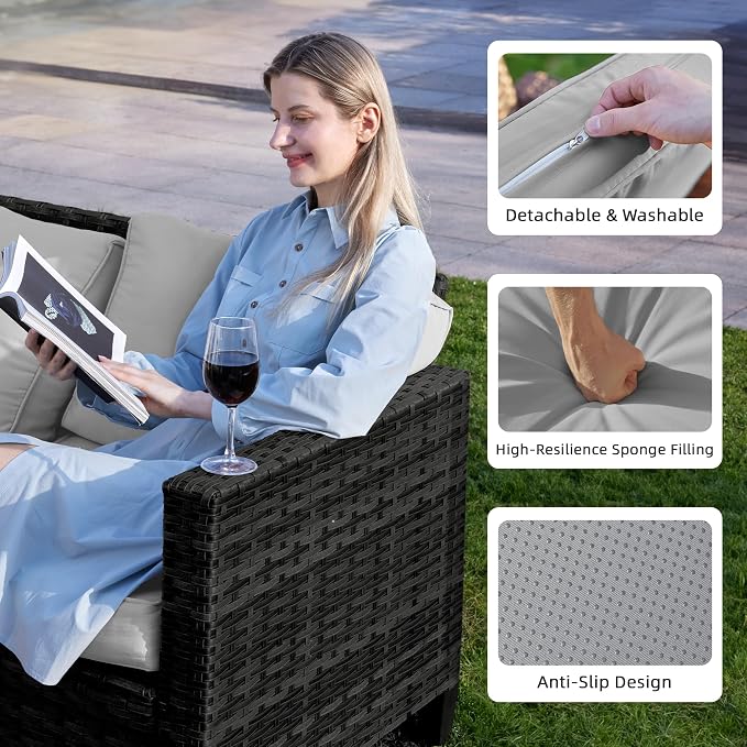 UDPATIO Patio Furniture Set, 6 Pieces Outdoor Furniture Sets - Image 5
