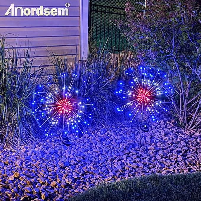 Anordsem Solar Garden Lights Outdoor: Bendable Copper Wire - Image 6