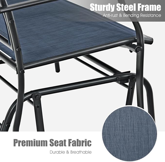 Giantex Outdoor Glider Bench, Patio Glider Bench - Image 8