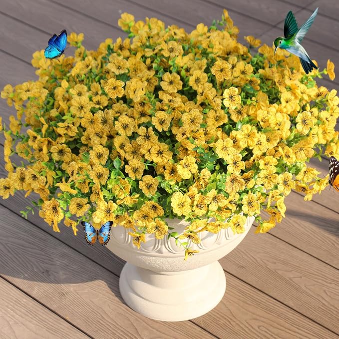 JAKY-Global Artificial Flowers for Outdoors Faux Outside Plants Spring Summer by JAKY-Global