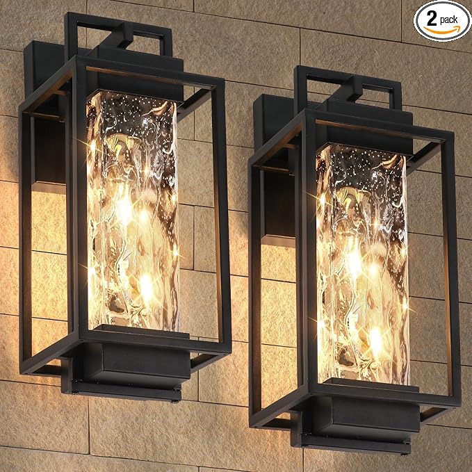 BesLowe 2-Pack Modern Outdoor Wall Lights by BringYouBrightFuture