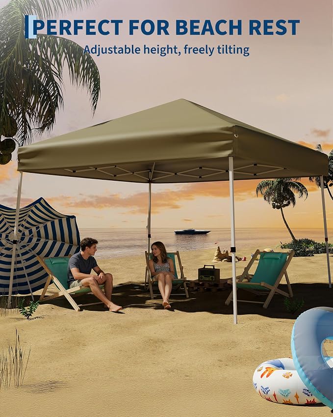 Canopy Tent, GarveeLife 10X10 FT Pop Up Canopy Outdoor Instant Tent Slant Legs - Image 5