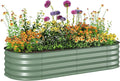 Outsunny 5' x 2' x 1' Galvanized Raised Garden Bed Kit, Outdoor Metal Elevated by Outsunny