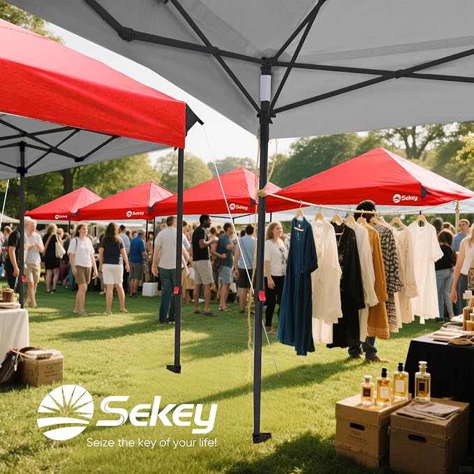 Sekey 10x10 Pop Up Canopy with One Push Setup-Easy Up Canopy with 99% UV - Image 6