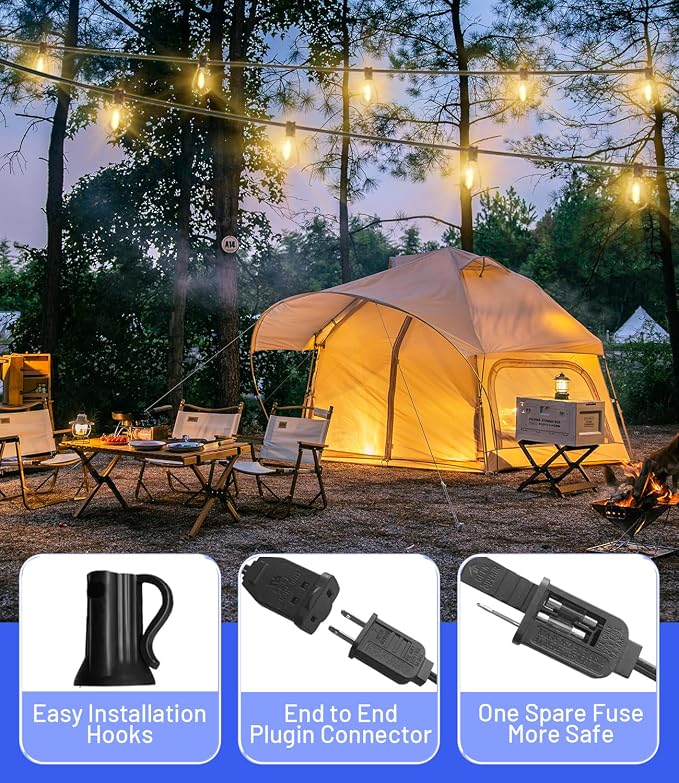 Tenmiro 200FT Outdoor String Lights, Ultra Long LED Patio Lights - Image 5
