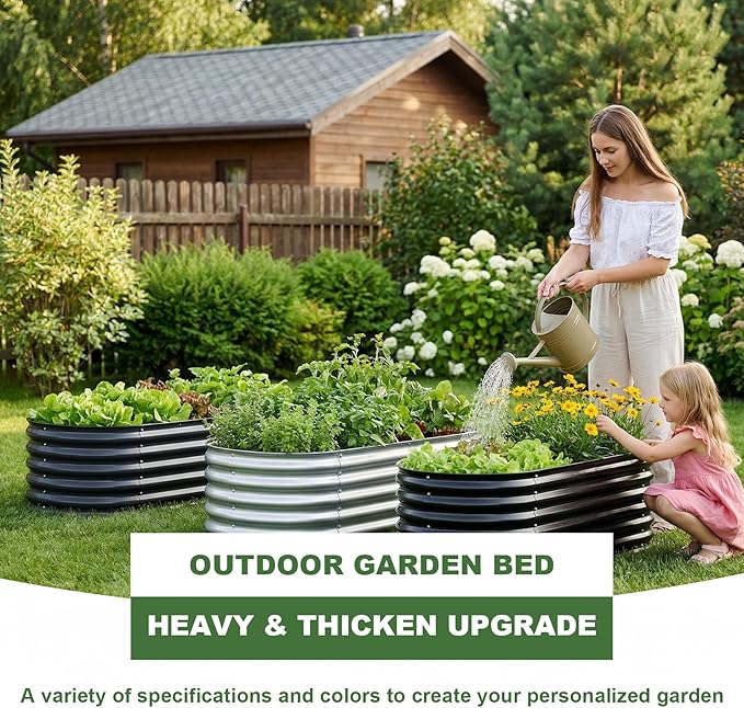 AHEONLAR 3 Pack 4×2×1.5ft Galvanized Raised Garden Beds Outdoor, Sturdy Planter - Image 7