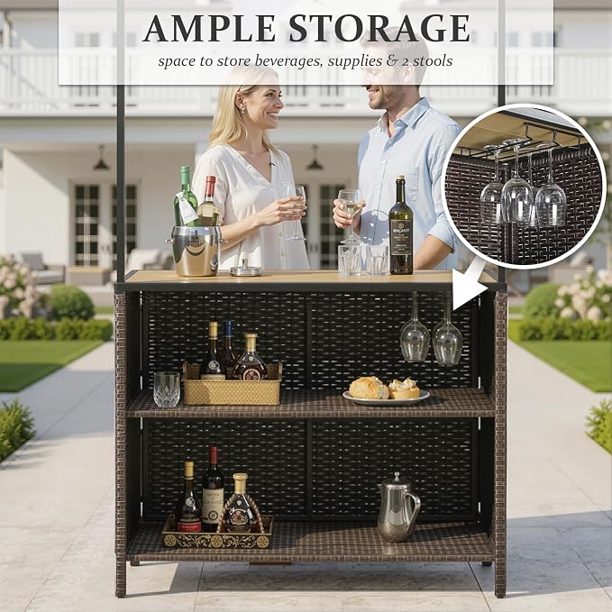 Outdoor Tiki Bar Set - Image 5