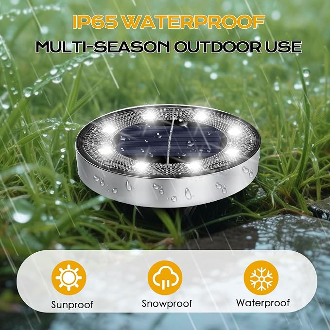 Solar Lights Outdoor 16 Pack, Solar Garden Outdoor Waterproof Pathway Lights - Image 4