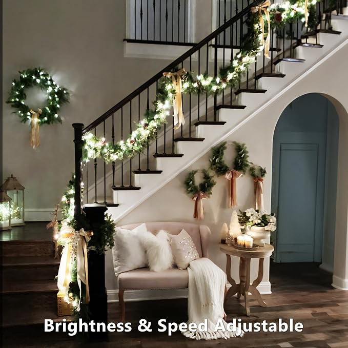 Brizled Color Changing Christmas Lights, 33ft 100 LED RGB Easter Light String - Image 4