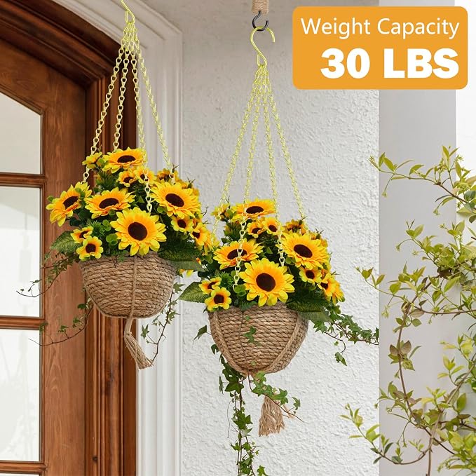 garini 3 Pack, 23 Inch Hanging Baskets Chain, Bird Feeders and Lanterns - Image 2