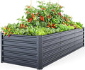 Ohuhu 8x3x1.9FT Metal Raised Garden Bed Outdoor, Reinforced Galvanized Steel by Ohuhu