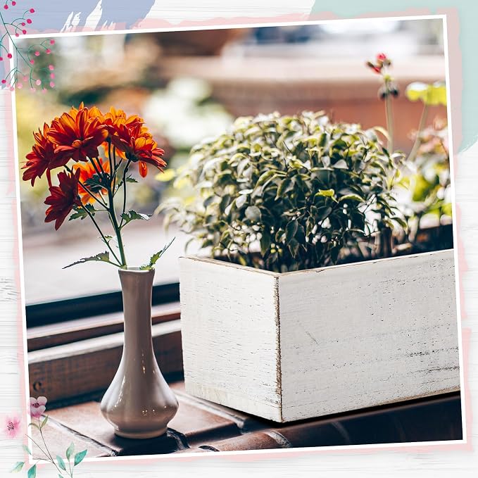 Dandat 10 Set Rectangle Wooden Planter Wood Boxes - Image 5