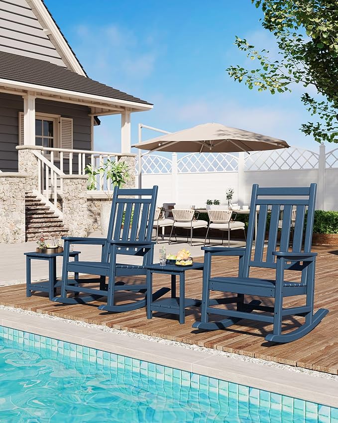 GarveeLife Adirondack Outdoor Side Table 18 x 15 in, HDPE 2-Tier Patio Side - Image 6