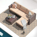 Patiorama 5 Piece Outdoor Patio Furniture Set, Outdoor Sectional Conversation by Patiorama