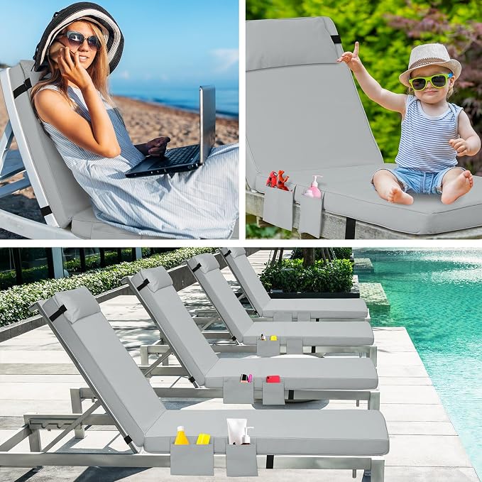 Tondiamo 2 Set Outdoor Chaise Lounge Cushions - Image 6