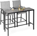 NUU GARDEN 3 Piece Patio Bar Set, 2 Textilene High Bar Stools and 1 Patio Bar by NUUGARDENCORPORATION
