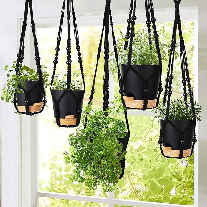 GARDIFE Hanging Planters for Indoor Plants, Macrame Plant Hanger, 35 Inches - Image 3