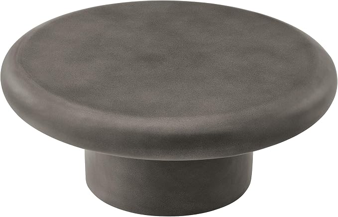 Modway Argos Round Concrete Coffee Table in Gray - Image 8