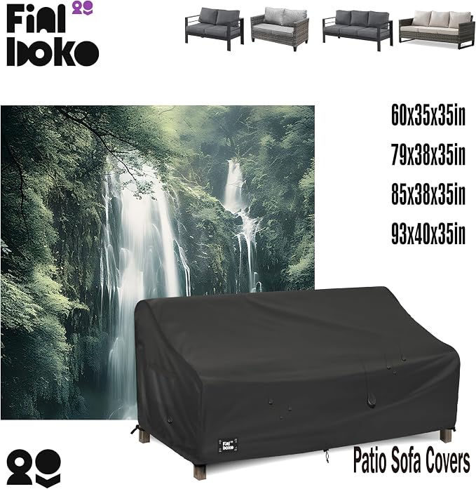 3-Seater Outdoor Couch Cover, 100% Waterproof Heavy Duty Patio Furniture Covers - Image 3