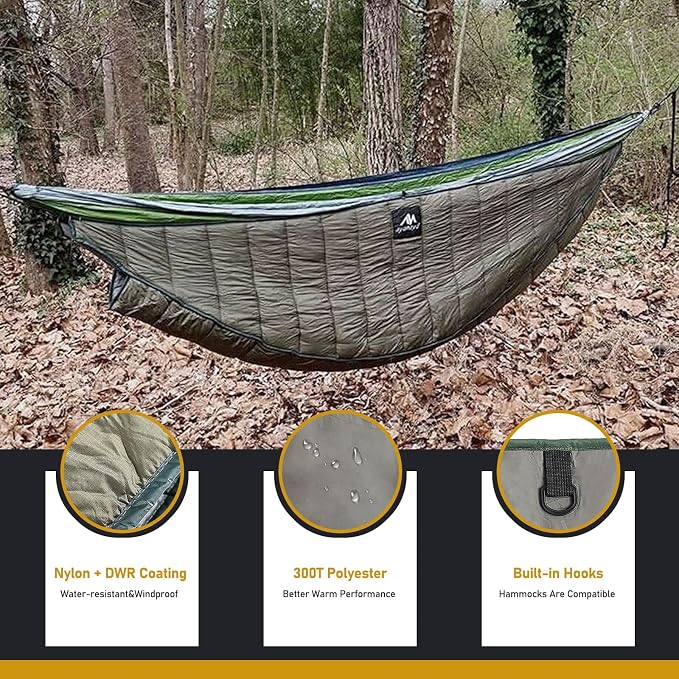 AYAMAYA Single & Double Hammock Underquilt Full Length Big Size Under Quilts - Image 3