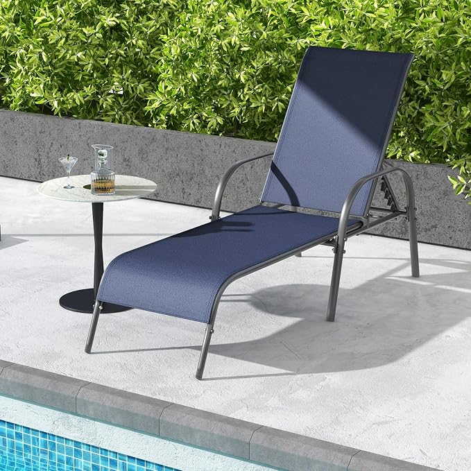 Giantex Patio Lounge Chair, Outdoor Chaise Lounge - Image 2