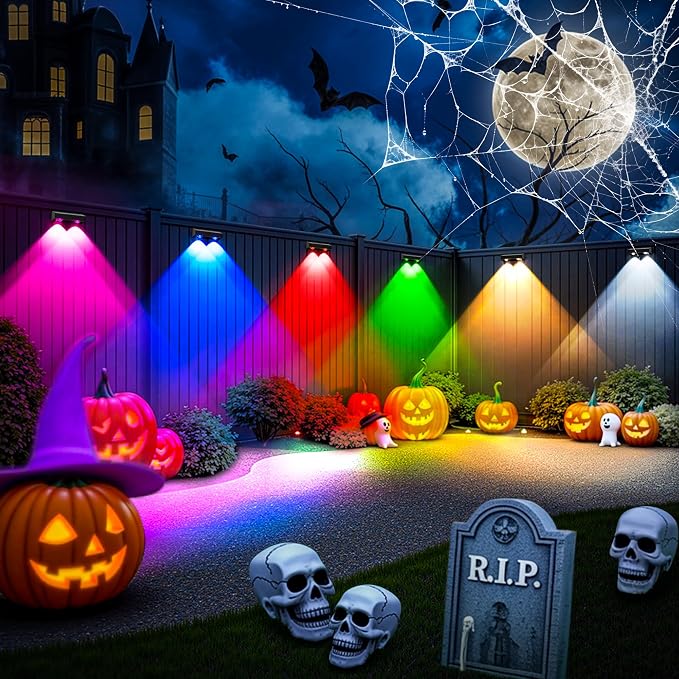SOLPEX Solar Fence Lights Outdoor, 9 Fixed Colors ＆ Color Changing Fence Solar - Image 12