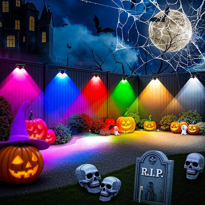 SOLPEX Solar Fence Lights Outdoor, 9 Fixed Colors ＆ Color Changing Fence Solar - Image 9