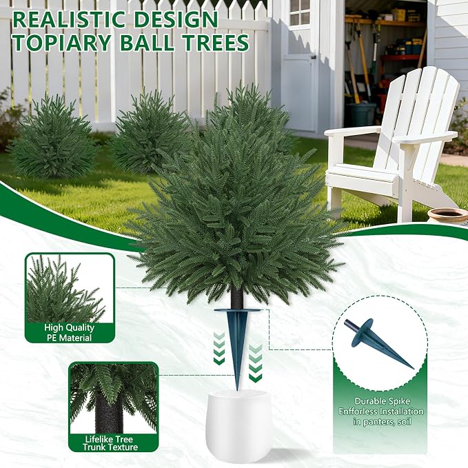 Artificial Norfolk Topiary Cedar Trees - Image 4