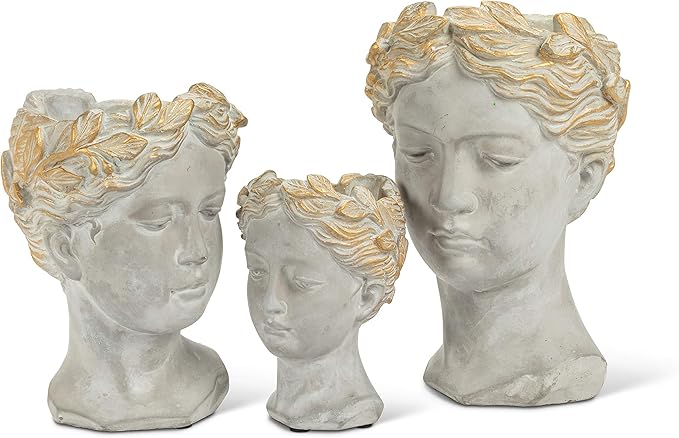 Abbott Collection Aphrodite Head Planter – Large Indoor and Outdoor Planter Pots - Image 4