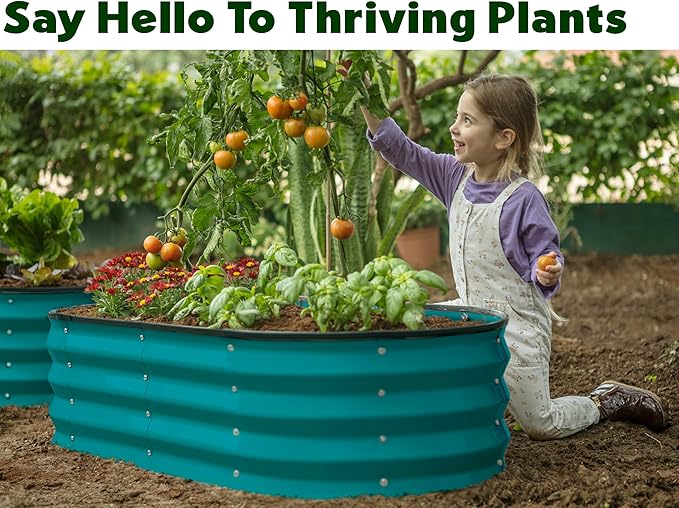 Plant & Plot Galvanized Raised Garden Beds Outdoor // 4×2×1 ft Planter Raised - Image 3