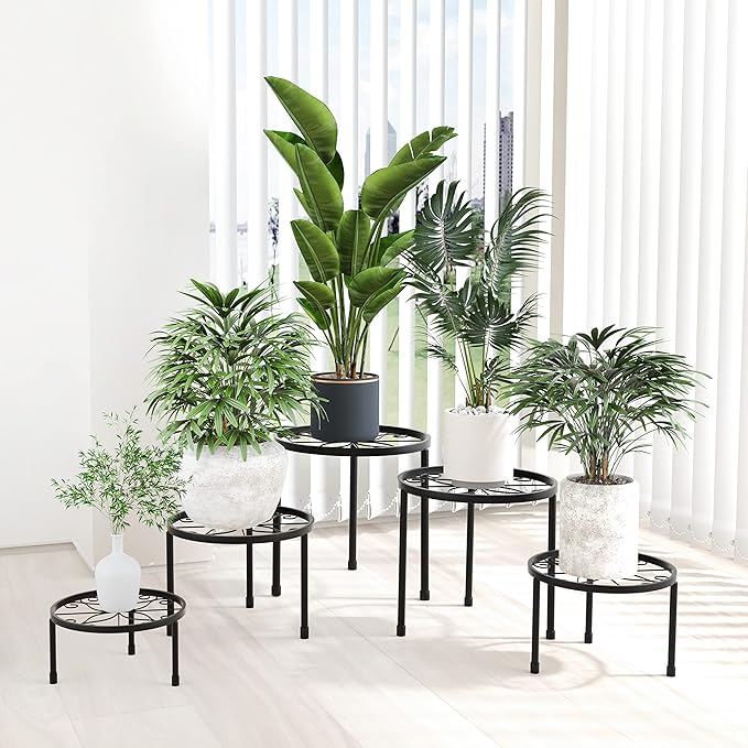 5-Pack Decent Metal Plant Stands, Heavy Duty Flower Pot Stands - Image 4