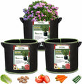 3-Pack 15 Gallon Plant Grow Bags, Thickened Nonwoven Fabric Pots by FVOTNW