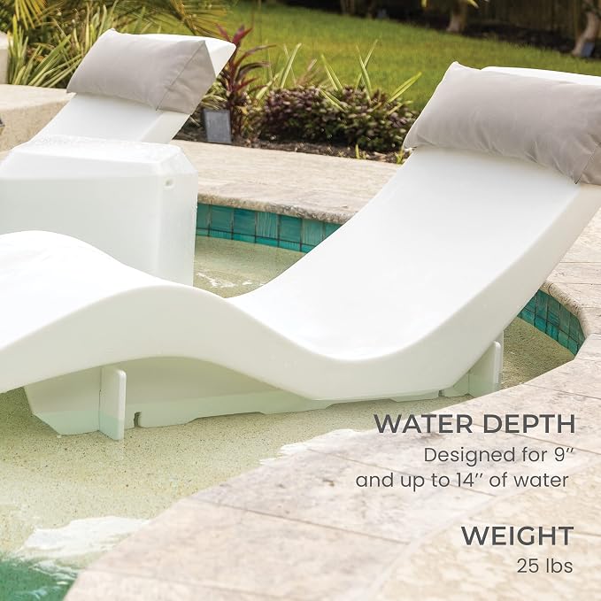 Aqua Outdoors in-Pool DEEP Ledge Chaise Set - Image 5