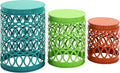 Deco 79 Metal Side End Accent Table Indoor Outdoor Nesting End Table by Deco79