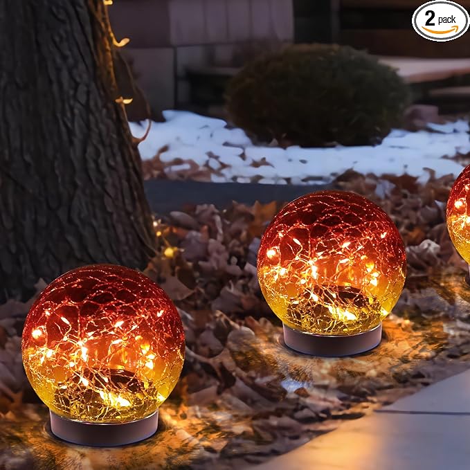 Solar Globe Lights Outdoor Waterproof-Solar Balls-Solar Garden Lights-Orbs by MLKNK