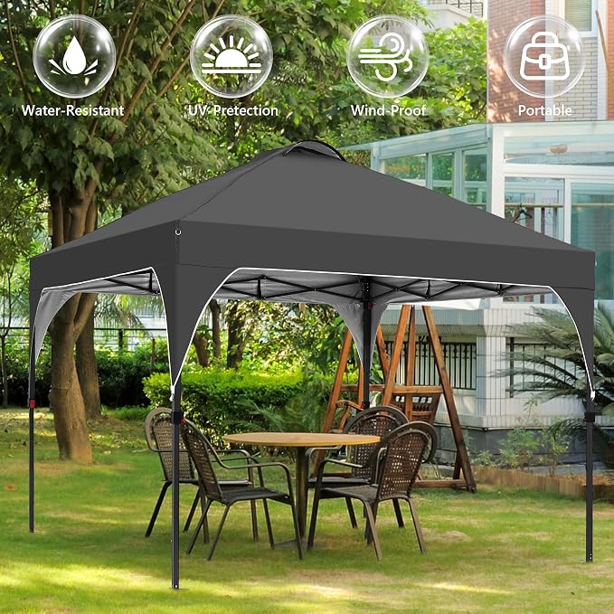 GDY 10x10 Pop Up Canopy Tent, Easy-Setup Gazebo, Outdoor Canopy - Image 4