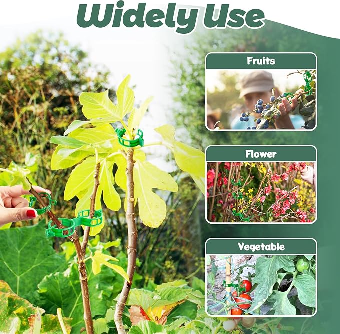 OJYUDD 400 Pcs Tomato Clips, Plastic Vine Clips, Plant Support Clips - Image 5